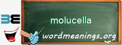 WordMeaning blackboard for molucella